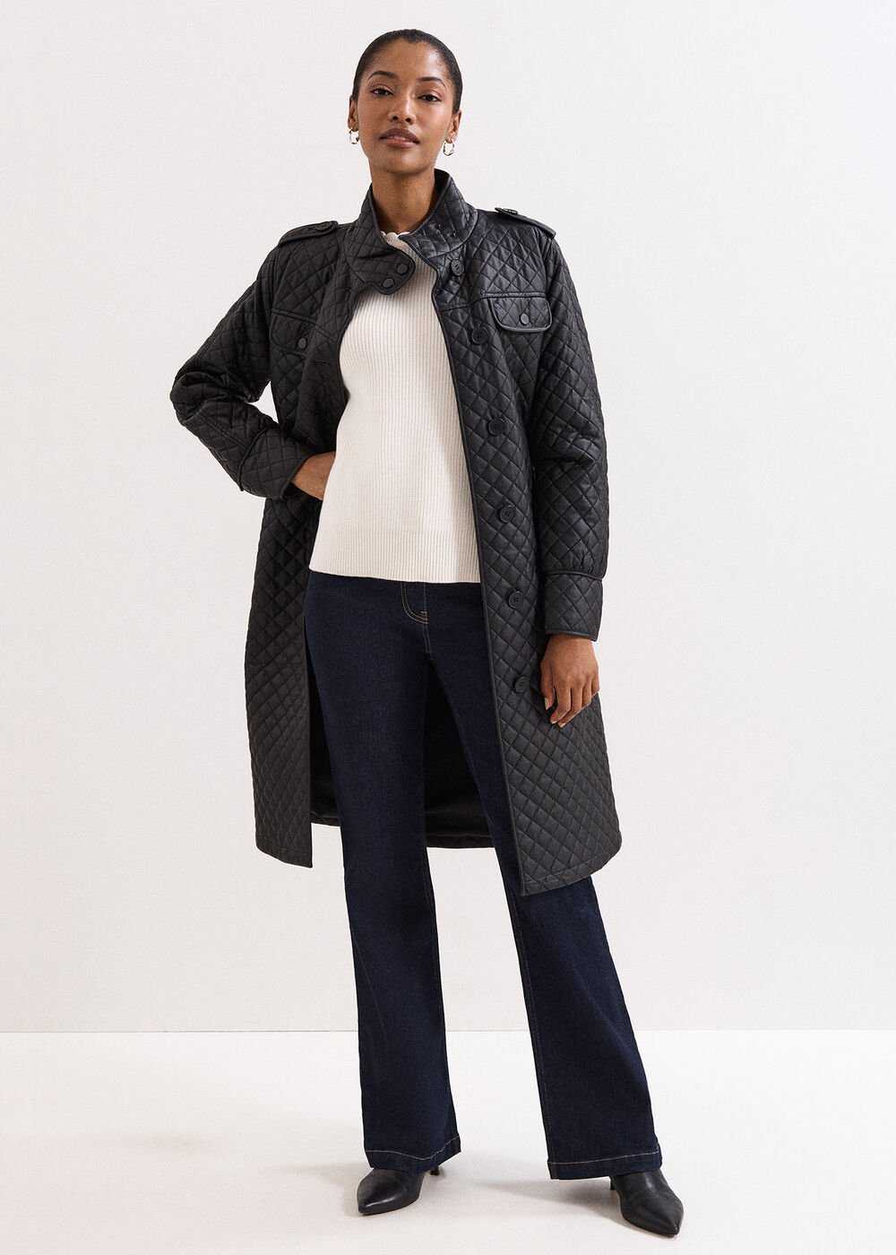 Erna Pu Coat Black