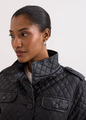 Erna Pu Coat Black