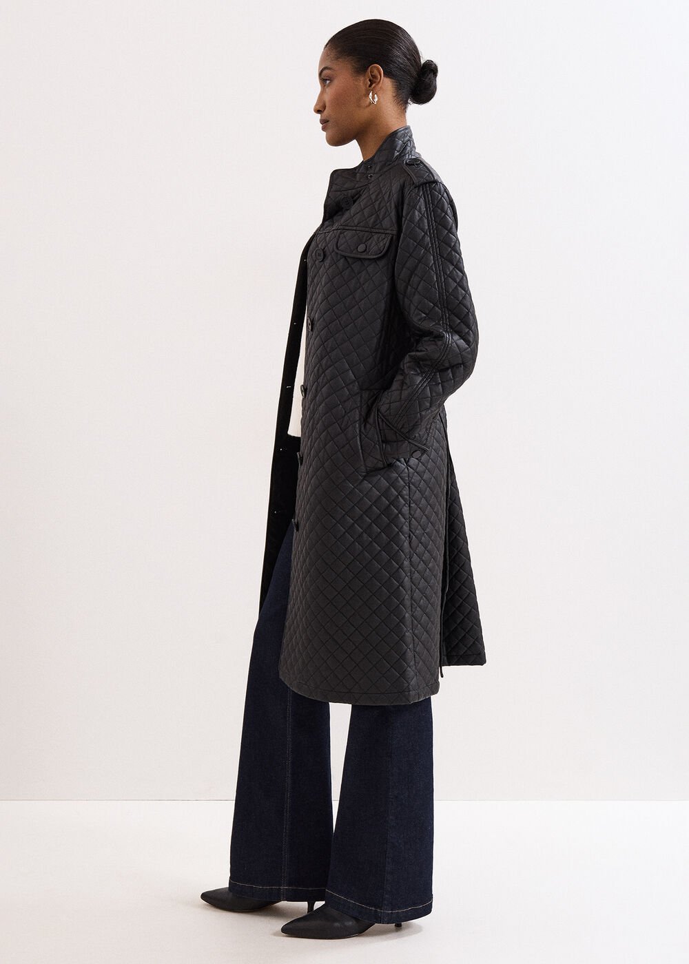 Erna Pu Coat Black