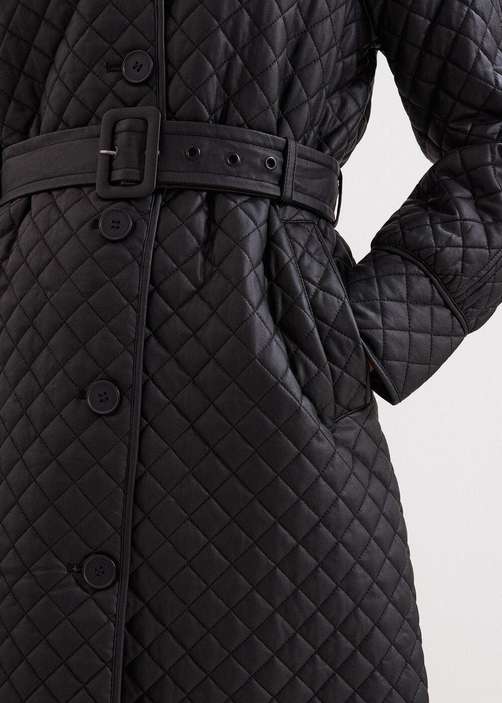 Erna Pu Coat Black