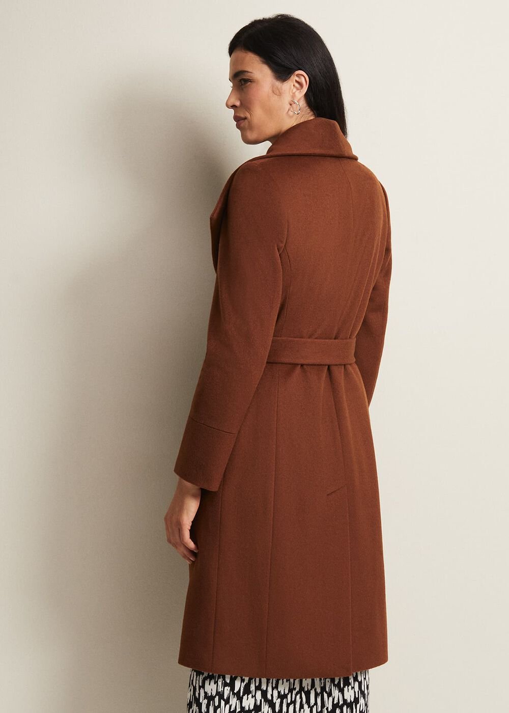 Nicci Wool Belted Coat Tan