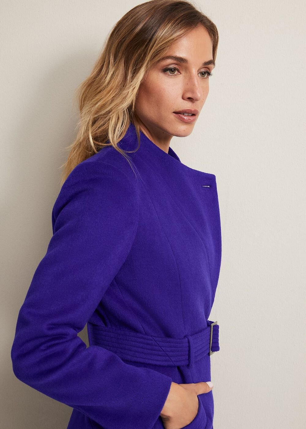 Susanna Purple Wool Coat Purple
