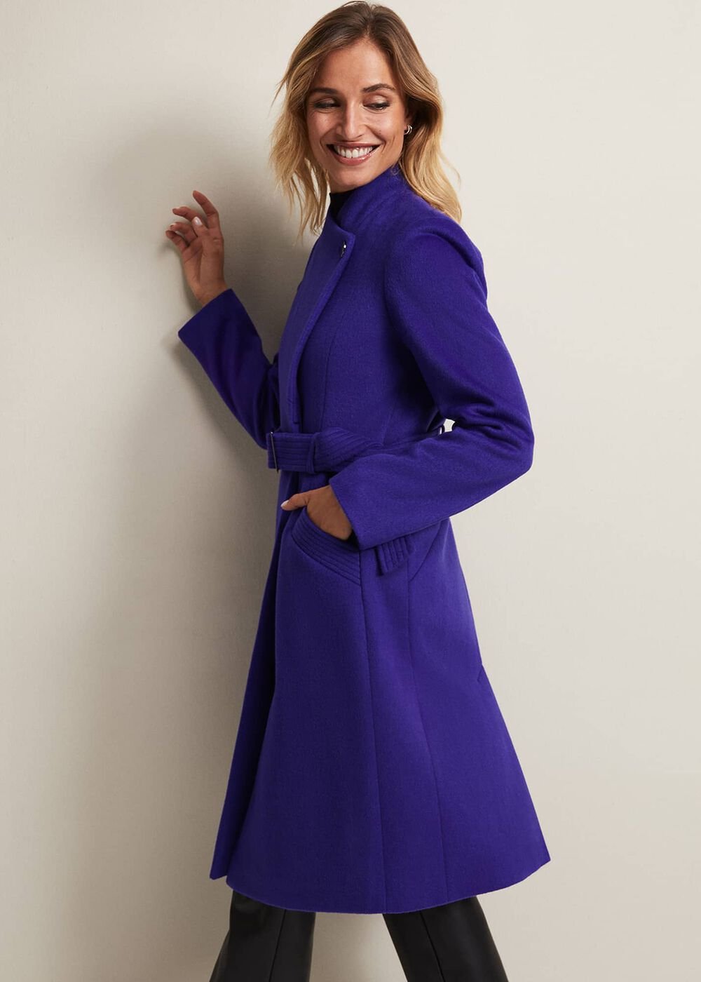 Susanna Purple Wool Coat Purple