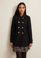 Petite Aurelie Wool Smart Peacoat Black