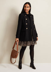Petite Aurelie Wool Smart Peacoat Black