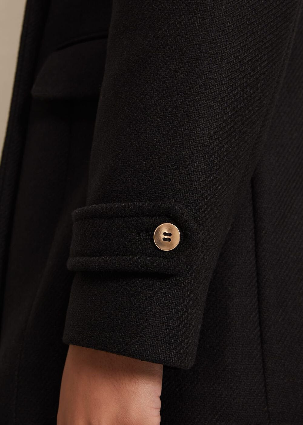 Petite Aurelie Wool Smart Peacoat Black