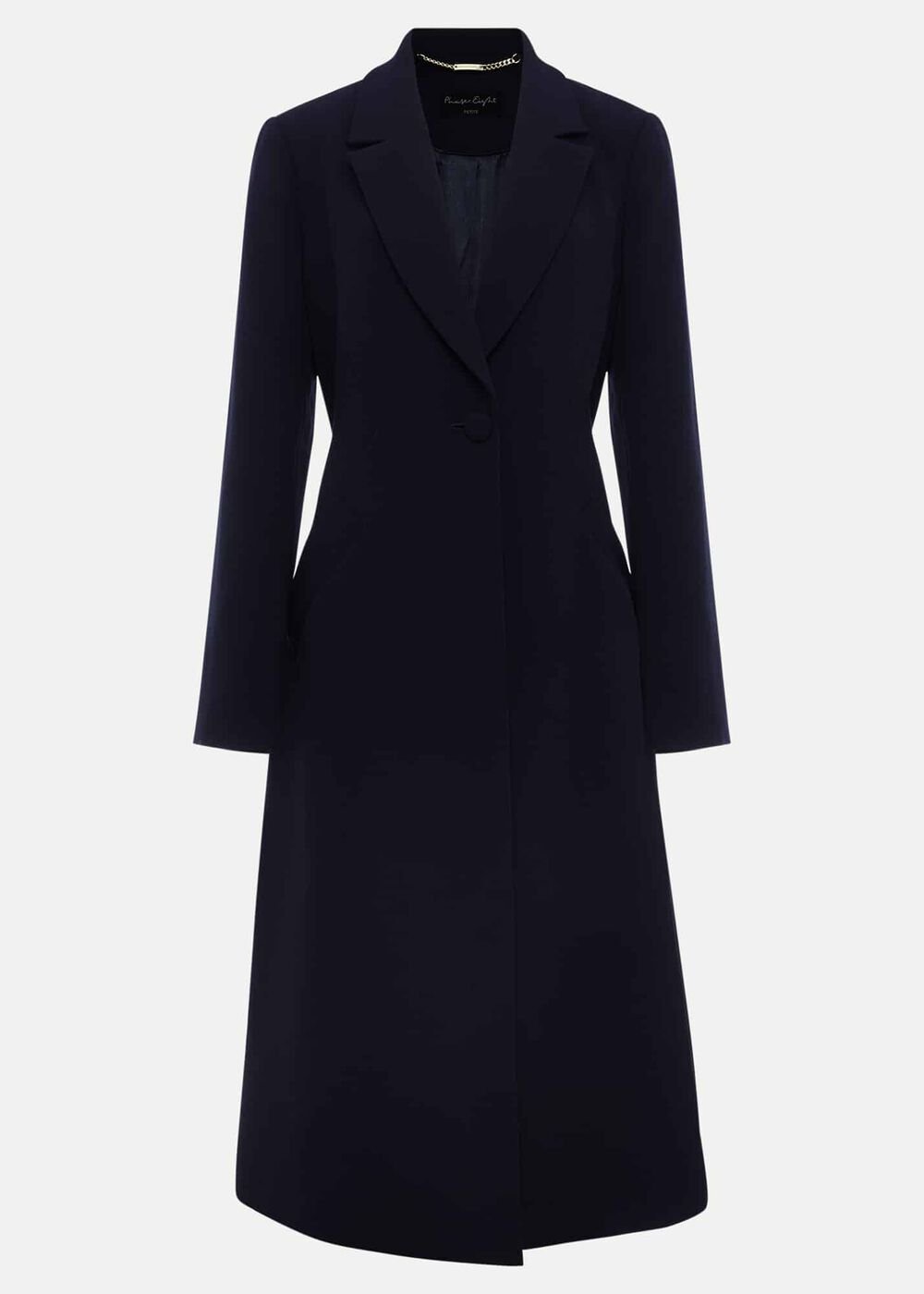 Petite Juliette Crepe Coat Navy