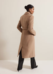 Livvy Wool Camel Trench Coat Camel