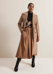 Livvy Wool Camel Trench Coat Camel