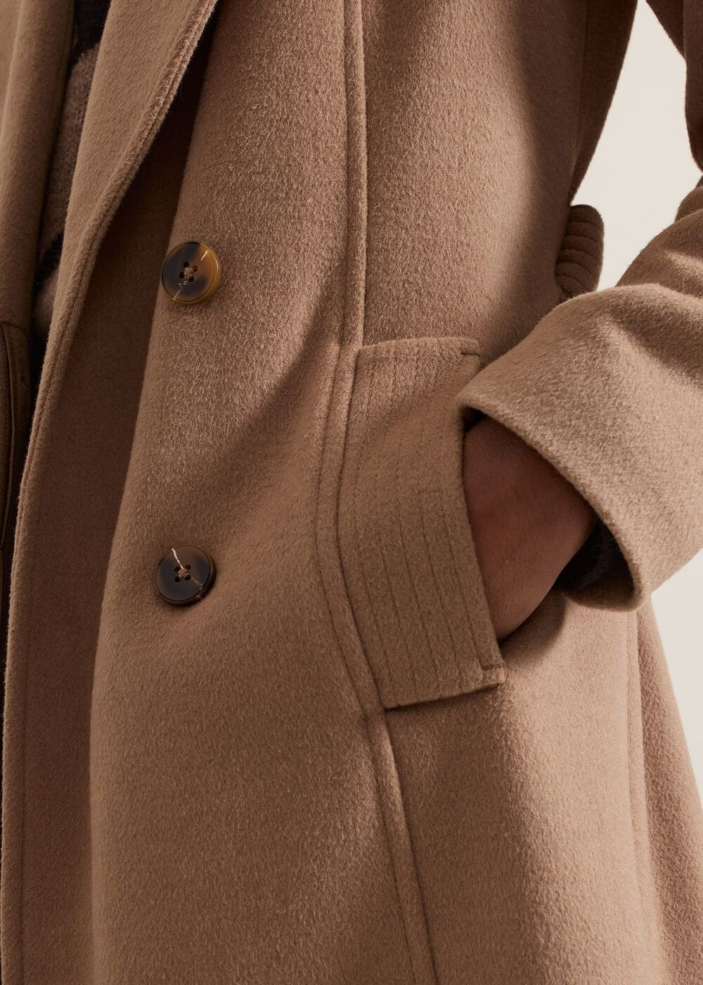 Livvy Wool Camel Trench Coat Camel