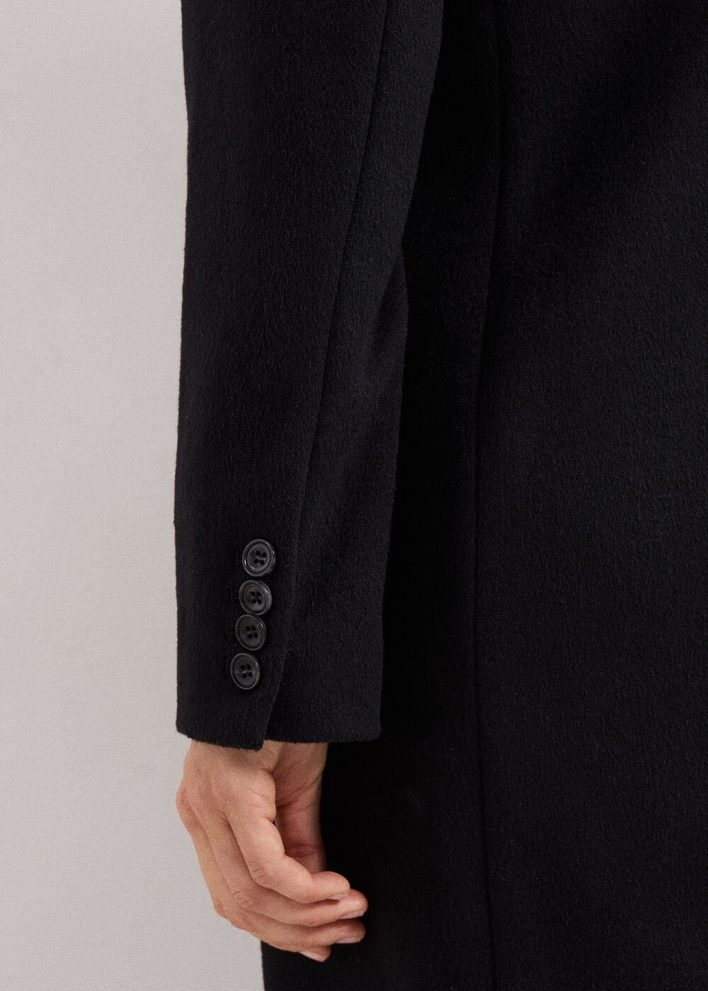 Lydia Long Wool Coat Black