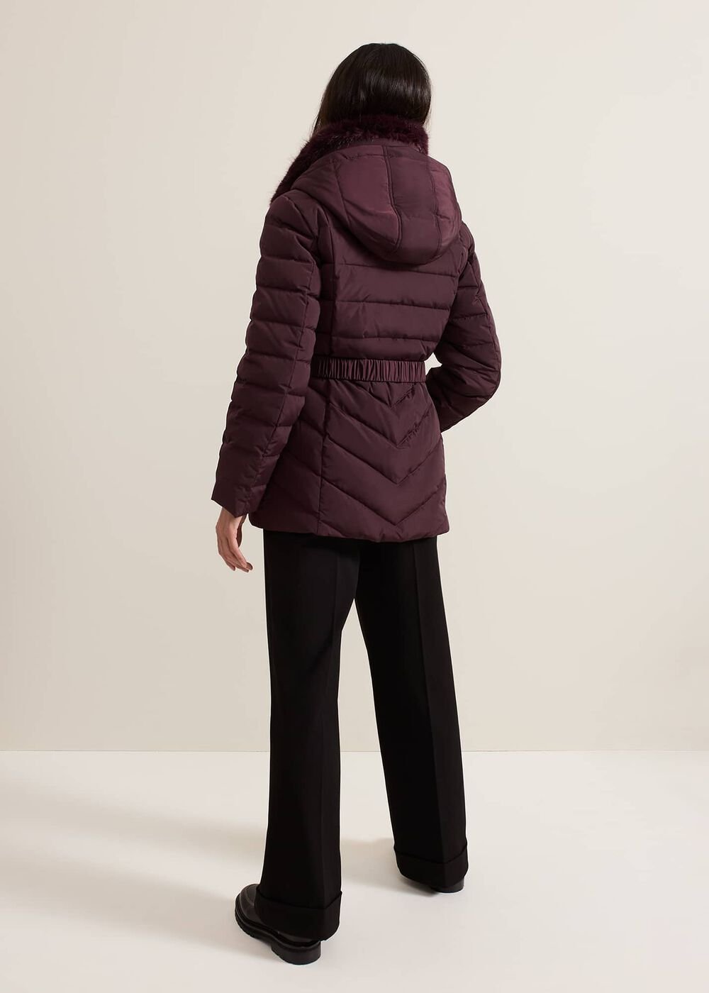 Bobbie Puffer Short Coat Dark Red