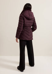 Bobbie Puffer Short Coat Dark Red