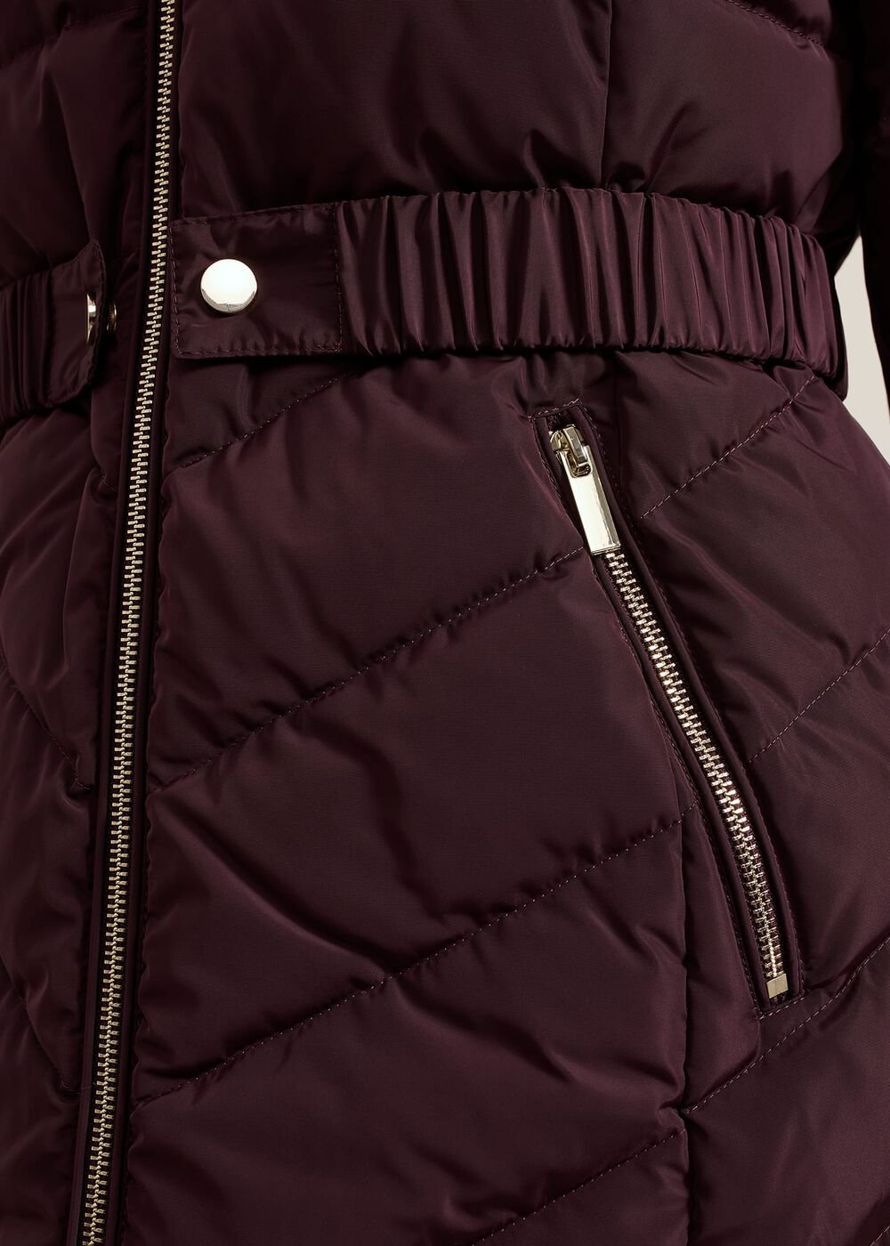 Bobbie Puffer Short Coat Dark Red