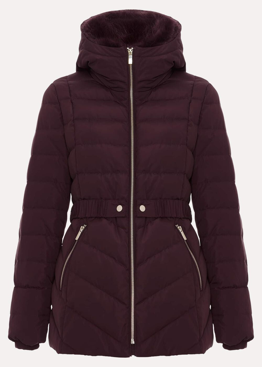 Bobbie Puffer Short Coat Dark Red