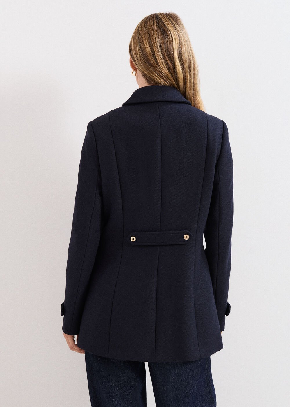Aurelie Wool Peacoat Navy