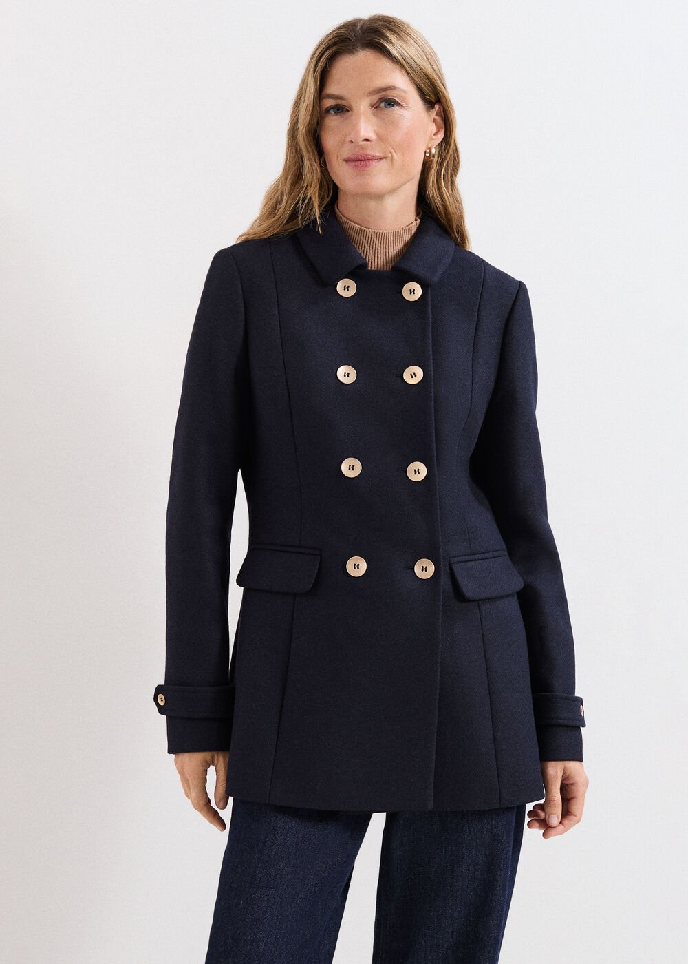 Aurelie Wool Peacoat Navy