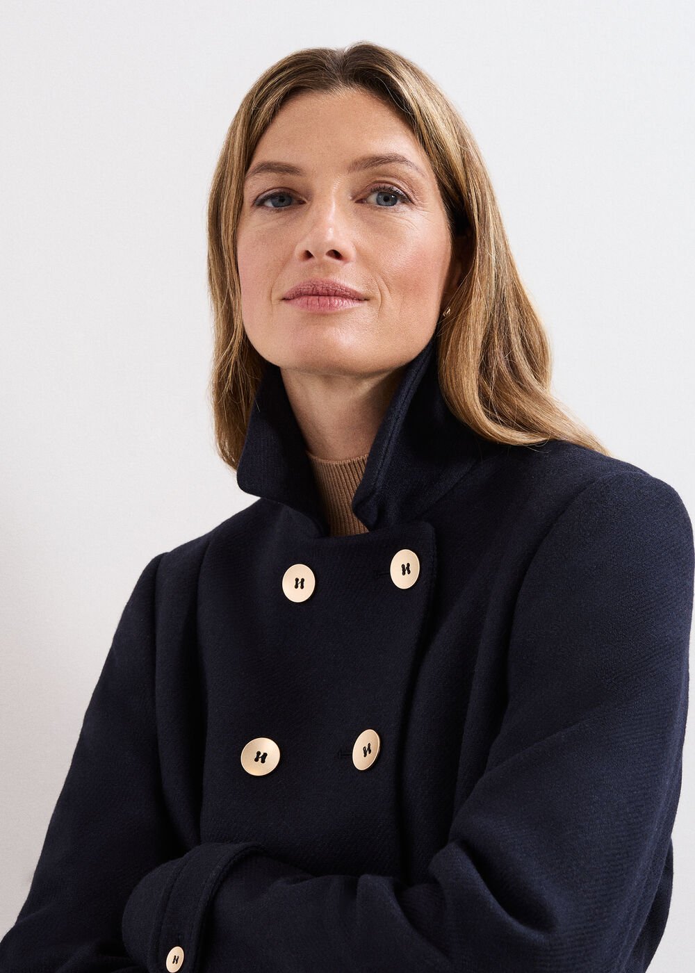 Aurelie Wool Peacoat Navy