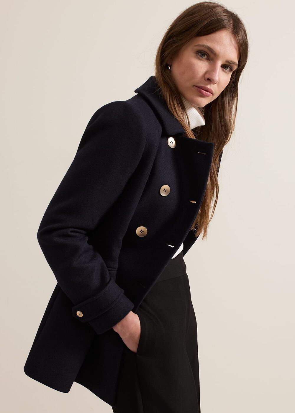 Petite Aurelie Peacoat Navy