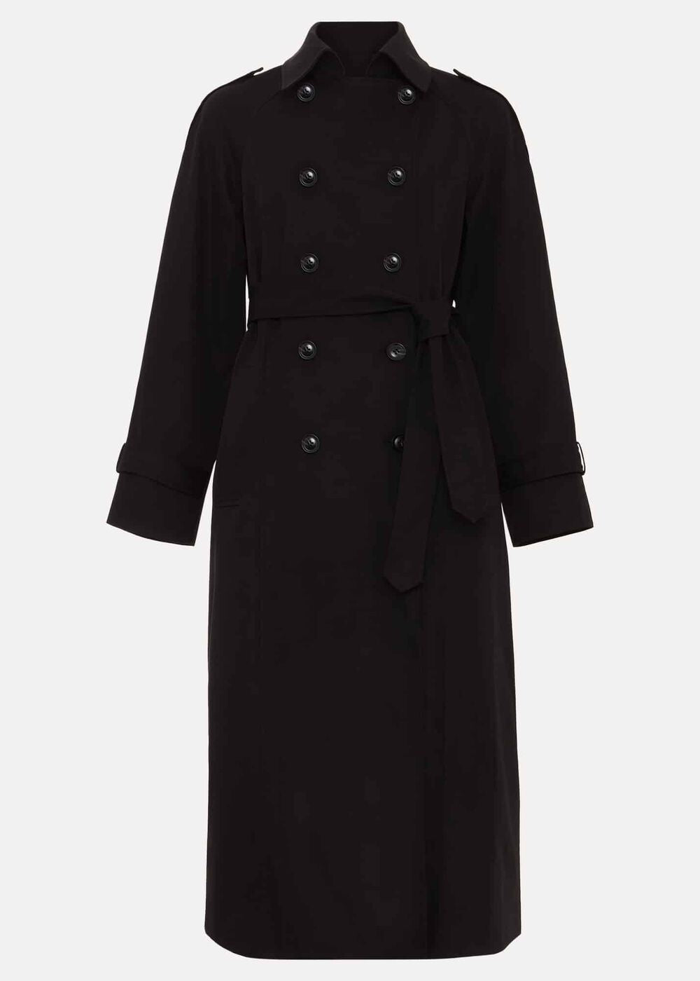 Avalie Petite Neutral Trench Coat Black